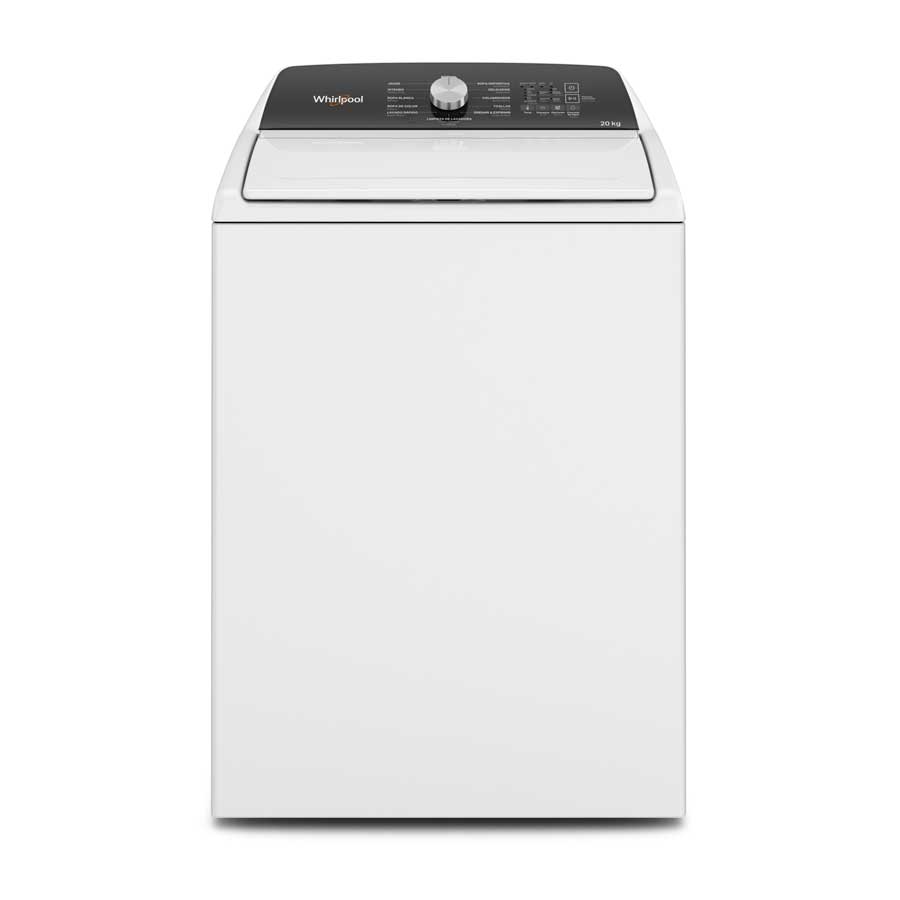 Lavadora 20kg Carga Superior con Agitador Alto y Cascada de Agua Blanco