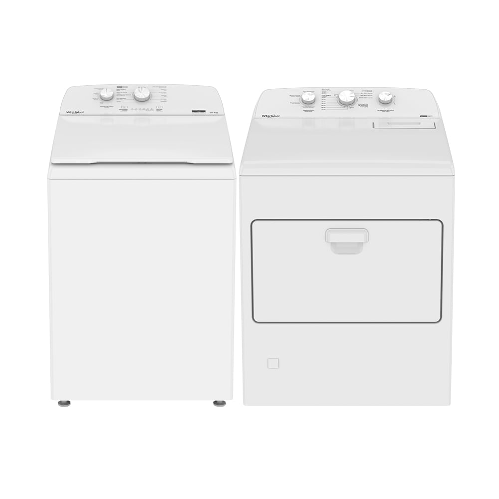 Combo Lavadora Carga Superior 16kg Xpert System Agitador y Secadora Carga Superior Gas 18kg
