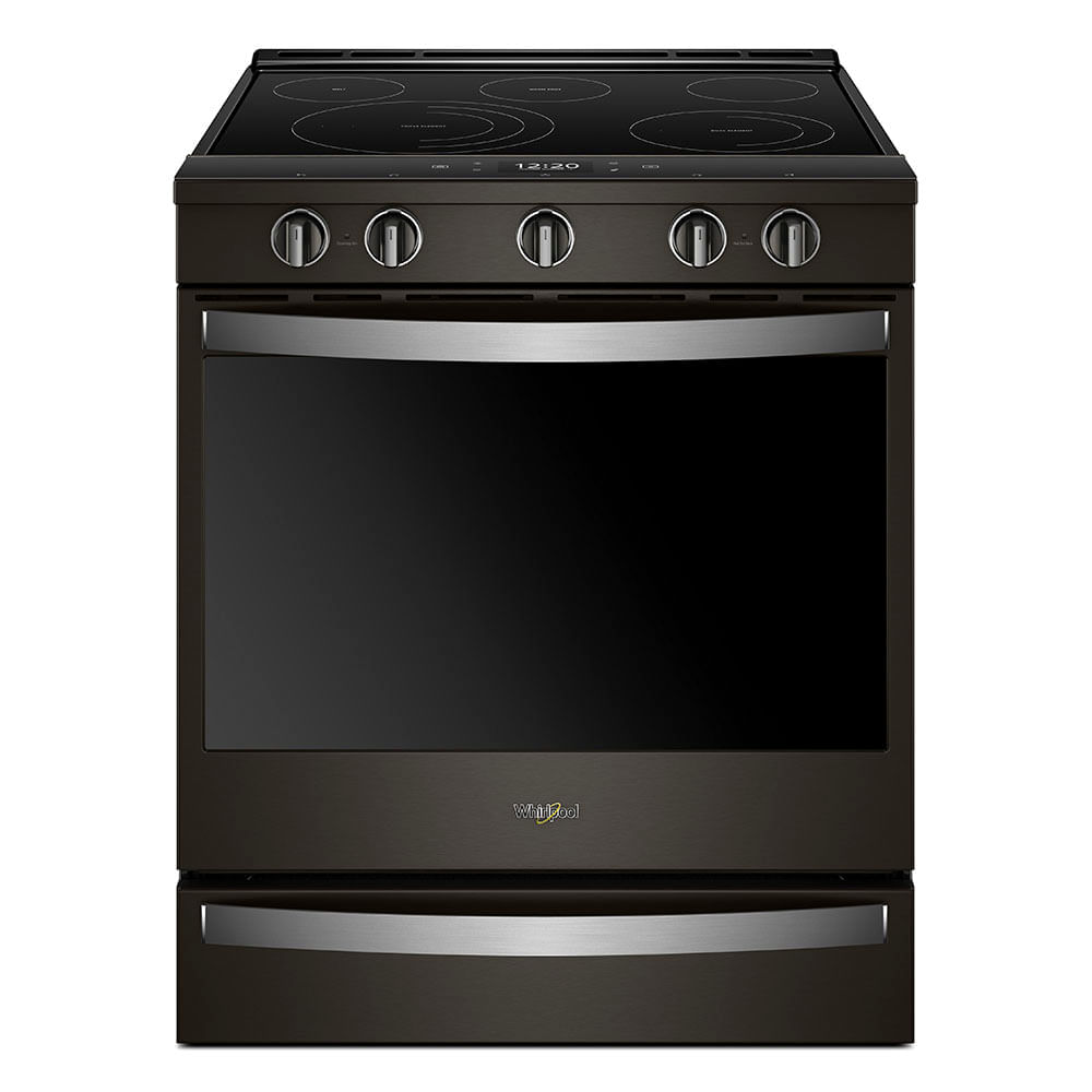 Estufa Eléctrica Inteligente de 30" con 5 Quemadores y Air Fry - Negro