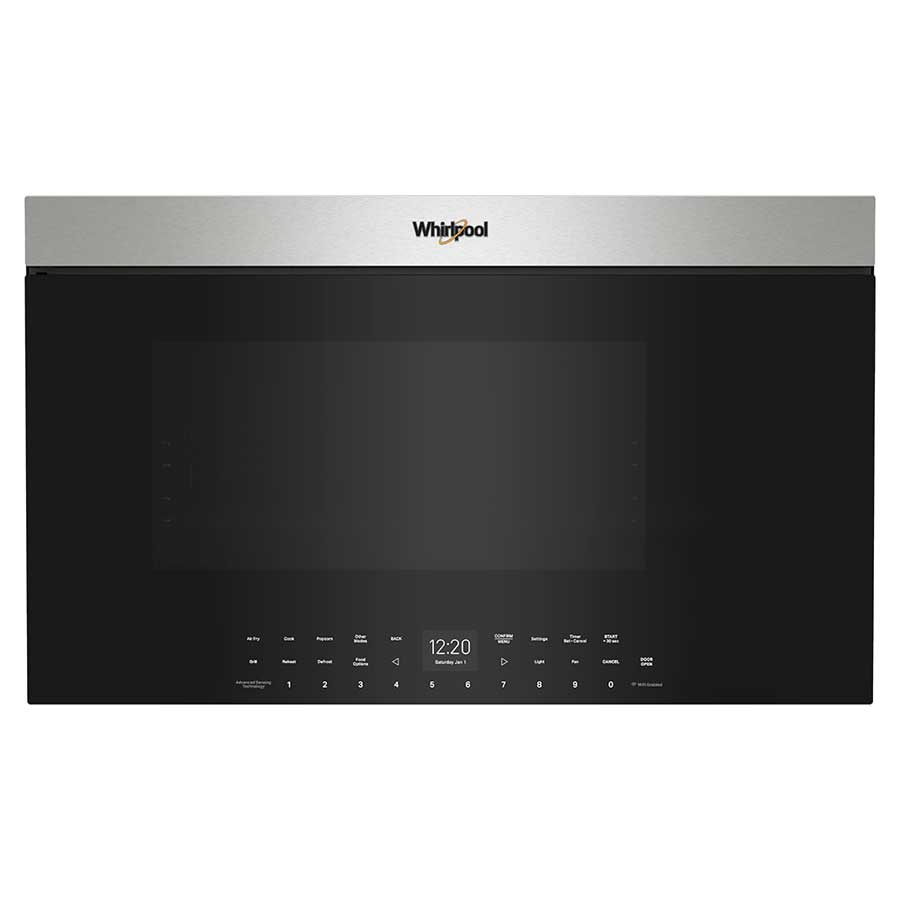 Horno microondas con freidora de aire para instalar sobre la estufa con tecnología avanzada de sensores